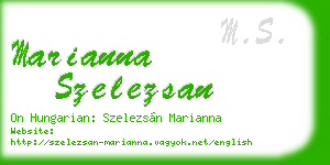 marianna szelezsan business card